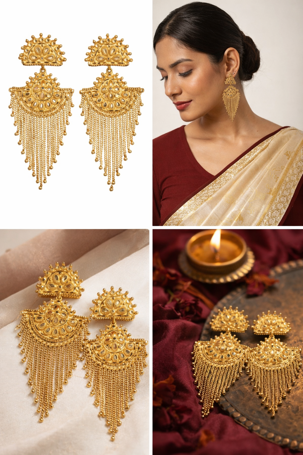 Heritage Sabeki Jhumur chain Earring