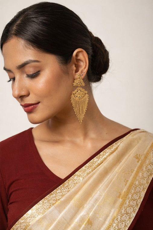 Heritage Sabeki Jhumur chain Earring