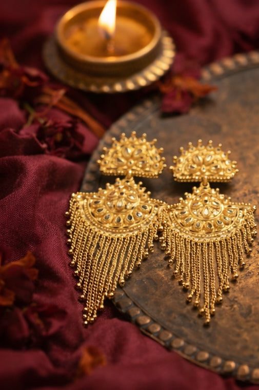 Heritage Sabeki Jhumur chain Earring
